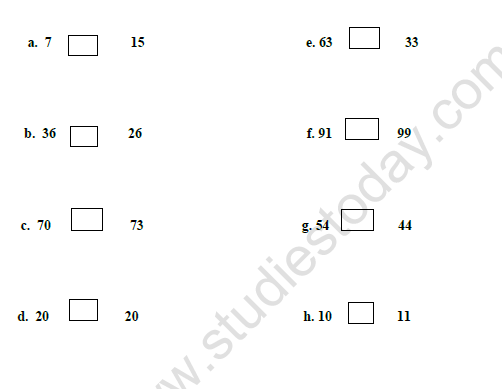 CBSE Class 2 Maths Revision Worksheet Set A