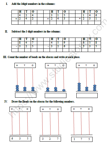 CBSE Class 2 Maths Revision Worksheet Set C