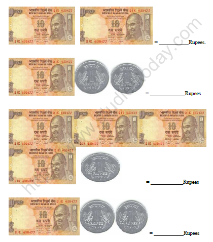 18+ Money Worksheet For Grade 1 Indian Currency