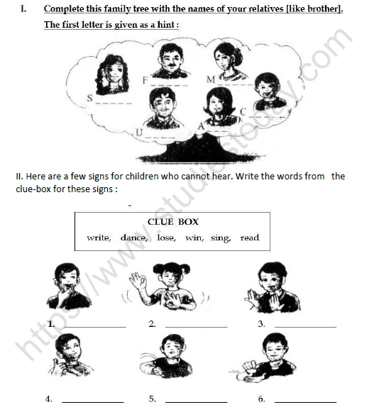 CBSE Class 3 English He is My Brother Worksheet