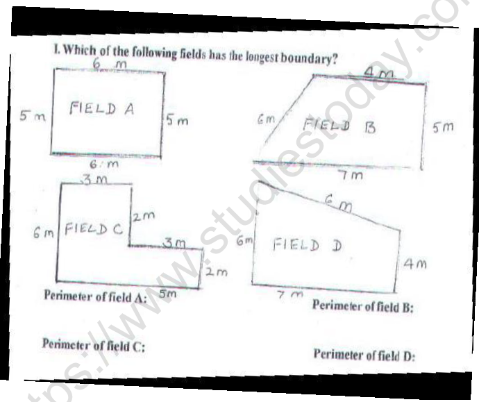 CBSE Class 4 Maths Fields And Fences Worksheet 