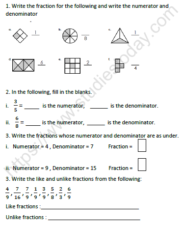 CBSE Class 4 Maths Halves And Quarters Worksheet 