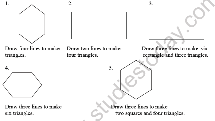 CBSE Class 4 Maths Shapes and Sizes Worksheet