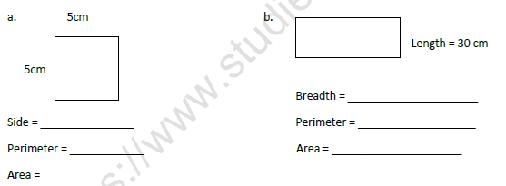 CBSE Class 5 Maths Area And Its Boundary Worksheet