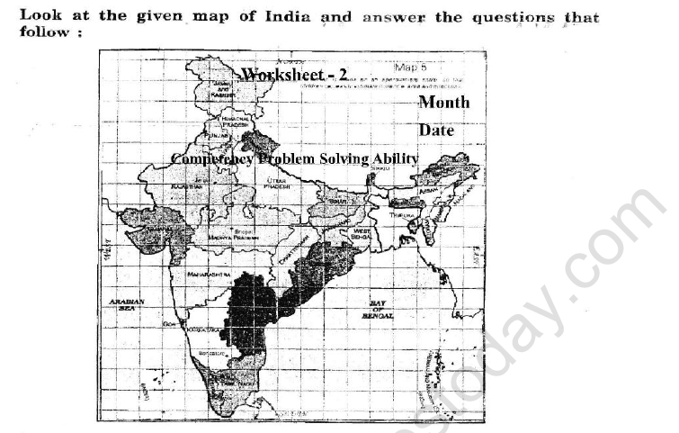 CBSE Class 5 Maths Mapping Your Way Worksheet