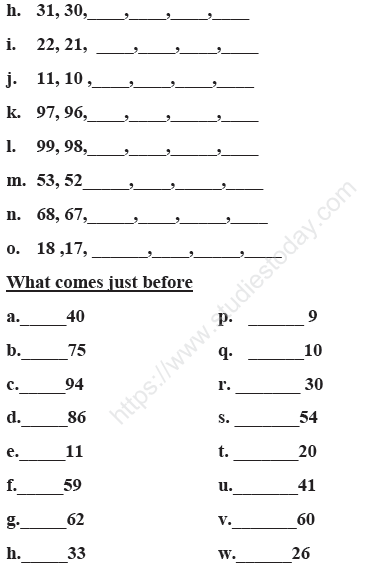 CBSE Class 1 Mathematics Sample Paper Set A