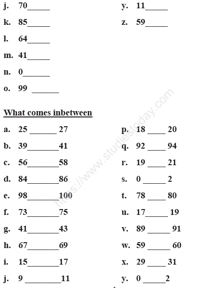 CBSE Class 1 Mathematics Sample Paper Set A