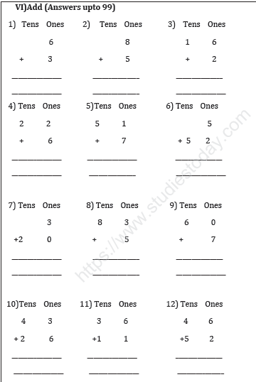 CBSE Class 1 Mathematics Sample Paper Set D