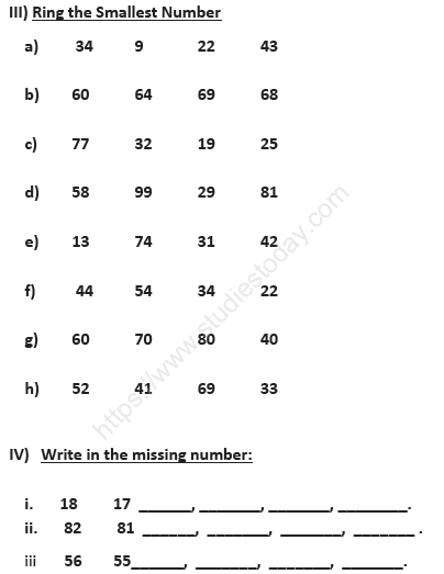 CBSE Class 1 Mathematics Sample Paper Set E