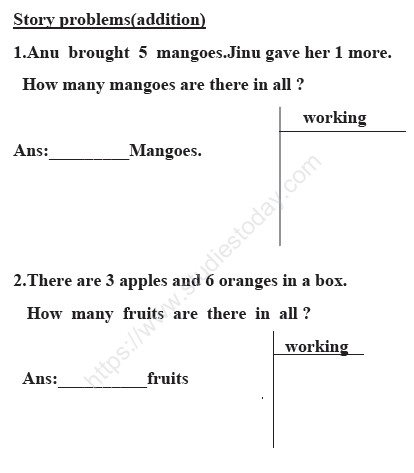 CBSE Class 1 Mathematics Sample Paper Set F