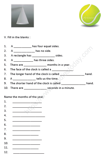 CBSE Class 1 Mathematics Sample Paper Set J