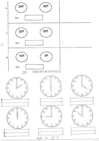 CBSE Class 1 Mathematics Sample Paper Set I