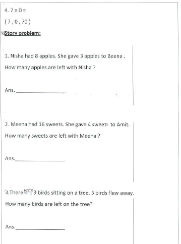 CBSE Class 1 Mathematics Sample Paper Set I