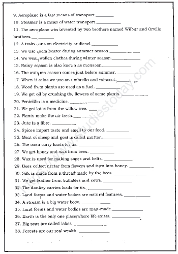 CBSE Class 2 EVS Sample Paper Set M