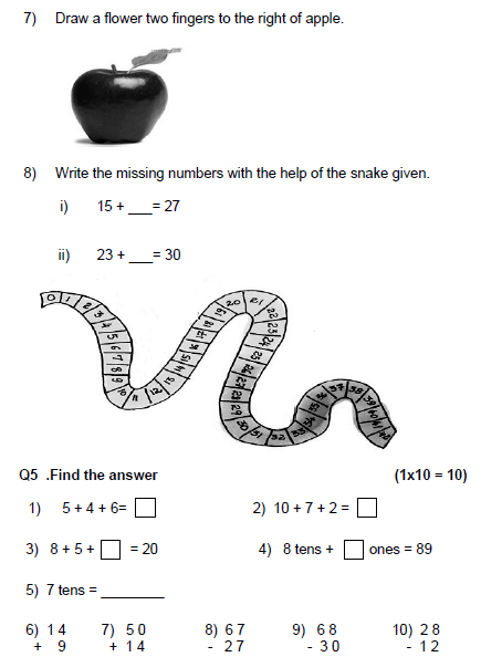 CBSE Class 2 Maths Sample Paper Set I