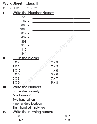 CBSE Class 2 Maths Sample Paper Set J