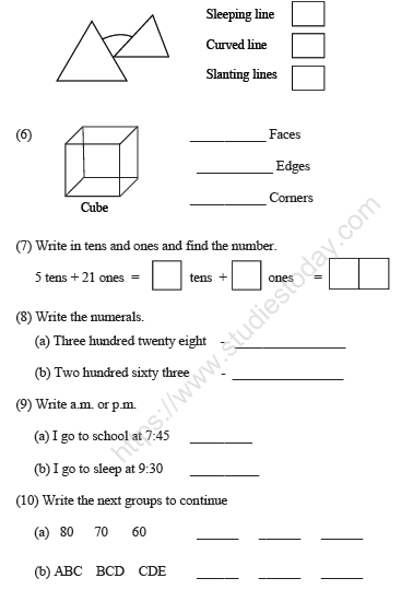 CBSE Class 2 Maths Sample Paper Set N