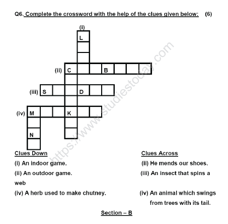 CBSE Class 3 EVS Sample Paper Set J