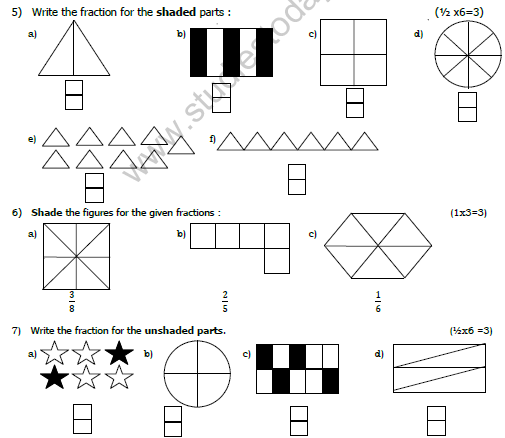 CBSE Class 3 Maths Sample Paper Set G