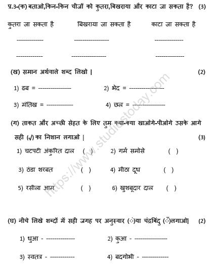 CBSE Class 4 Hindi Sample Paper Set S