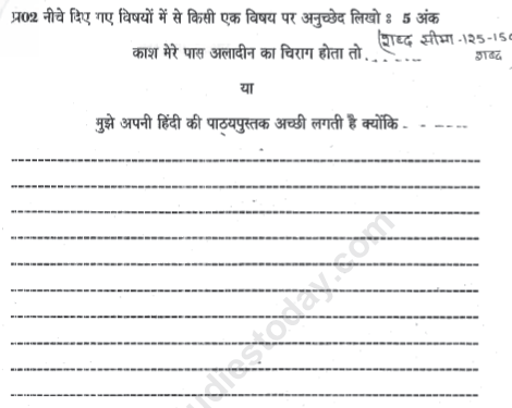 CBSE Class 4 Hindi Sample Paper Set V