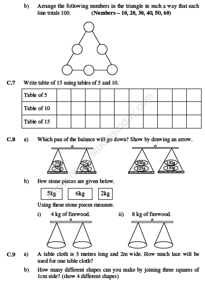 CBSE Class 4 Mathematics Sample Paper Set N