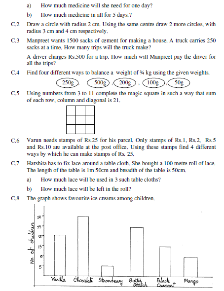 CBSE Class 4 Mathematics Sample Paper Set R