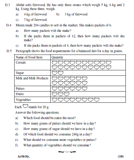 CBSE Class 4 Mathematics Sample Paper Set R