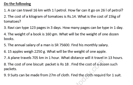 CBSE Class 4 Mathematics Sample Paper Set W