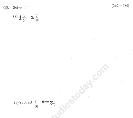 CBSE Class 4 Mathematics Sample Paper Set X