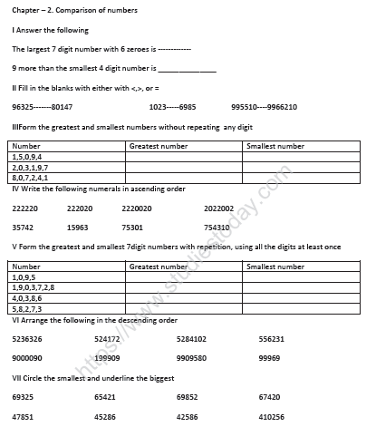 CBSE Class 4 Mathematics Sample Paper Set Y