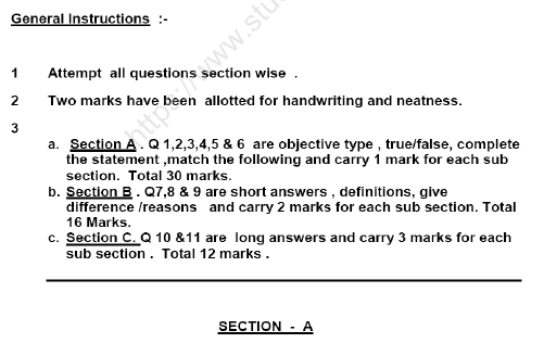 CBSE Class 4 Social Studies Sample Paper Set I