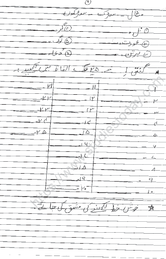 CBSE Class 4 Urdu Sample Paper Set 3