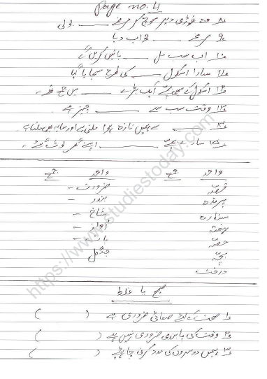 CBSE Class 4 Urdu Sample Paper Set 4