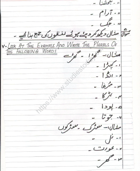 CBSE Class 4 Urdu Sample Paper Set 5