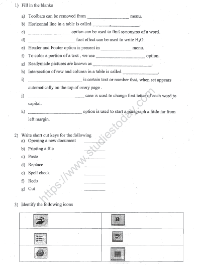 CBSE Class 5 Computer Science Sample Paper Set L