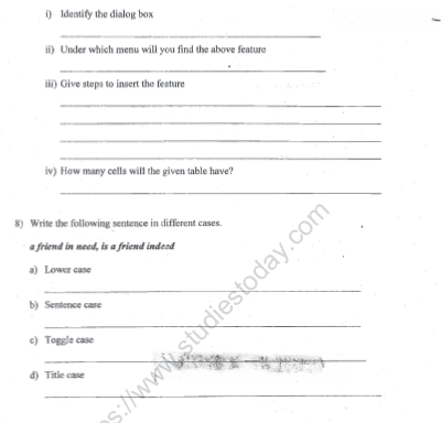 CBSE Class 5 Computer Science Sample Paper Set L