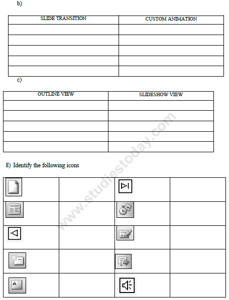 CBSE Class 5 Computer Science Sample Paper Set M