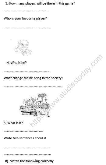 CBSE Class 5 EVS Sample Paper Set B