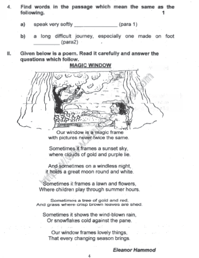 CBSE Class 5 English Sample Paper Set 3