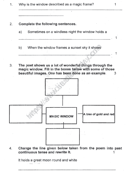 CBSE Class 5 English Sample Paper Set 3