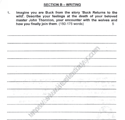 CBSE Class 5 English Sample Paper Set 3