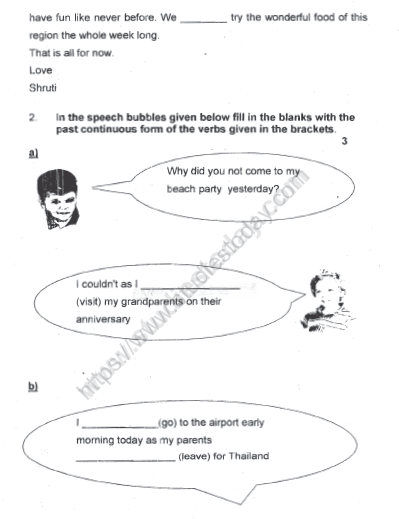 CBSE Class 5 English Sample Paper Set 3