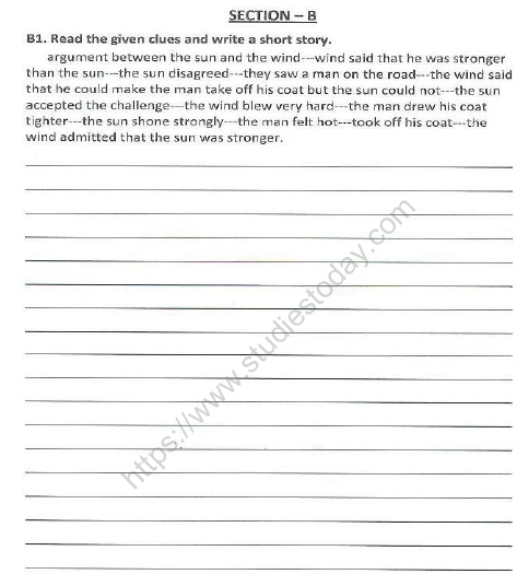 CBSE Class 5 English Sample Paper Set O