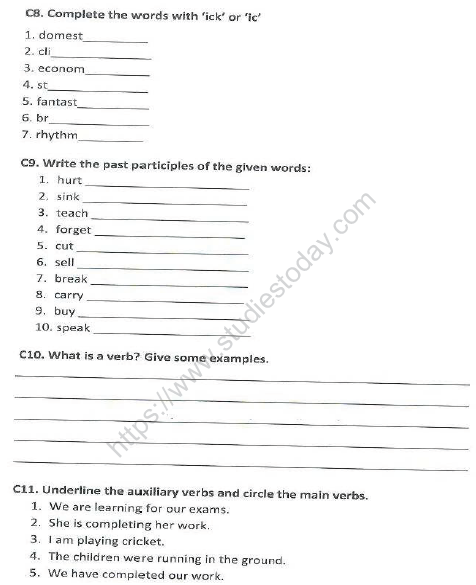 CBSE Class 5 English Sample Paper Set O