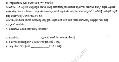 CBSE Class 6 Kannada Sample Paper Set A