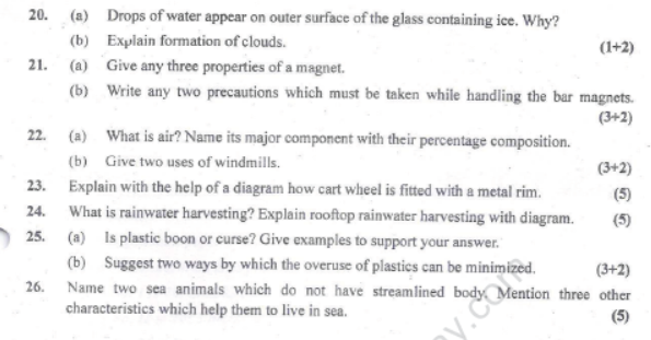 CBSE Class 6 Science Sample Paper Set O