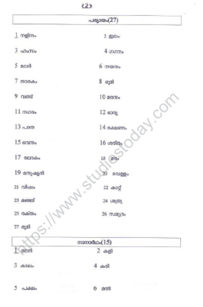 CBSE Class 6 Malayalam Sample Paper Set B