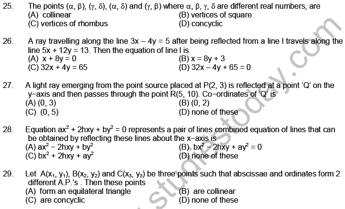 JEE Mathematics Parabola MCQs Set B-11