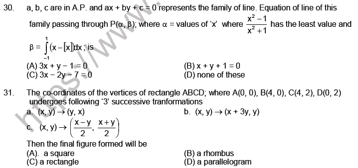 JEE Mathematics Parabola MCQs Set B-12